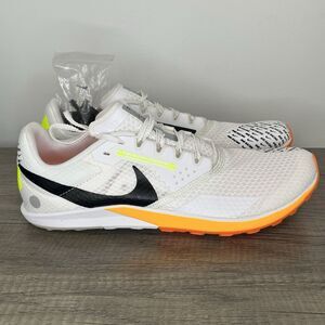Nike Zoom Rival XC 6 White/ Orange Track Shoe's Spikes DX7999-100 Men Size 10.5